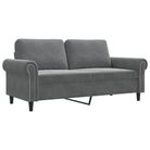 vidaXL 2-Seater Sofa Dark Gray 55.1" Velvet