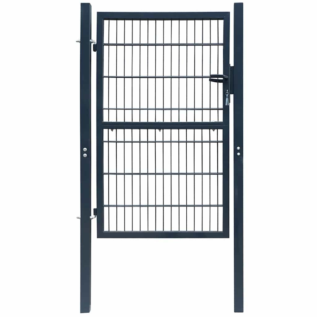 vidaXL 2D Fence Gate (Single) Anthracite Grey 39.4x47.2"