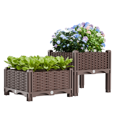 Double flower pot, brown, UTLAN