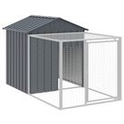 vidaXL Chicken Cage with Run Anthracite 46.1x79.1x48.4" Galvanised Steel
