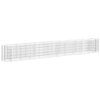 vidaXL Gabion Raised Bed Galvanised Iron 400x50x50 cm