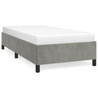 vidaXL Bed Frame without Mattress Light Gray 39.4"x79.9" Twin XL Velvet