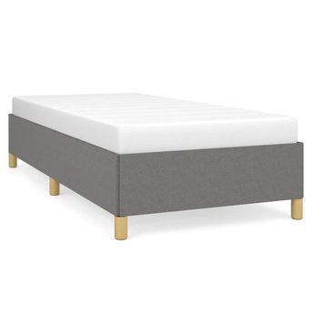 vidaXL Bed Frame without Mattress Dark Gray 39.4"x79.9" Twin XL Fabric