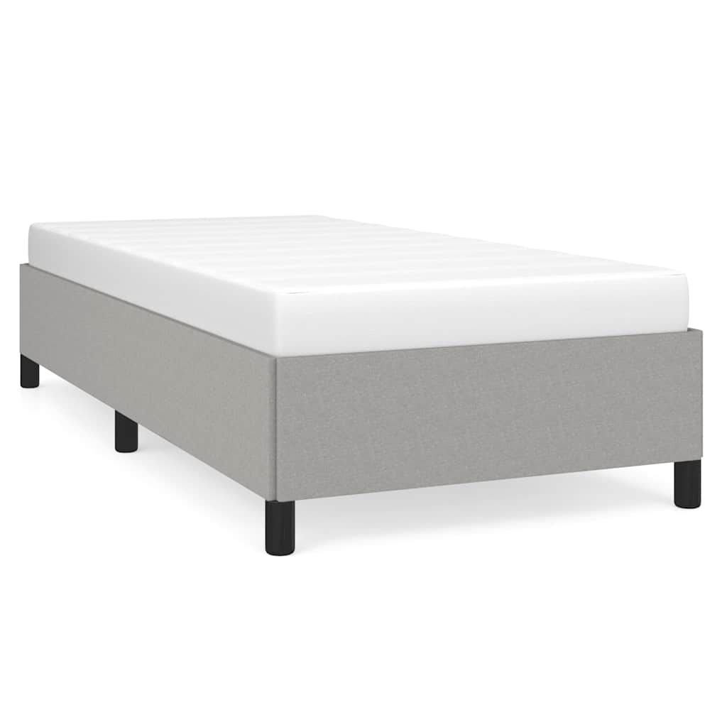 vidaXL Bed Frame without Mattress Light Gray 39.4"x79.9" Twin XL Fabric