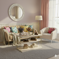 Colorful elegance in the living room