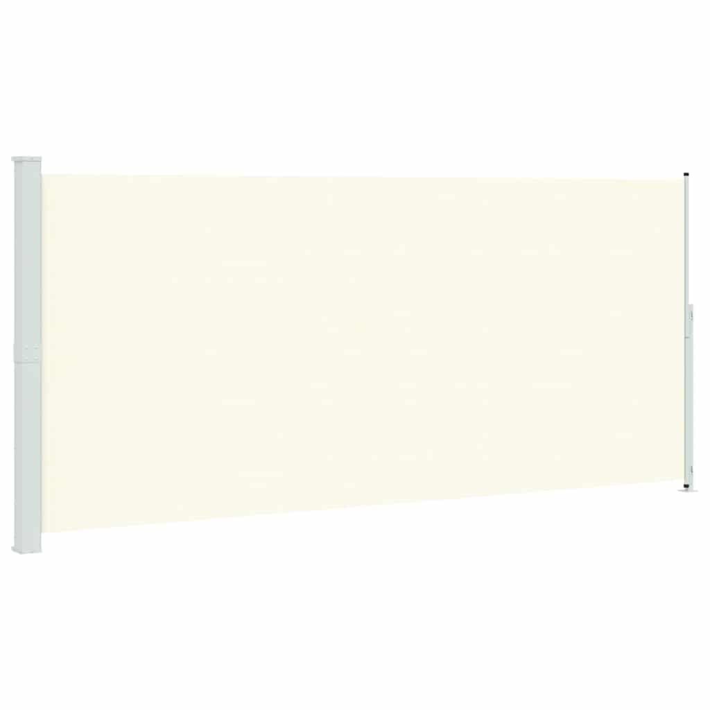vidaXL Patio Retractable Side Awning 86.6"x196.9" Cream