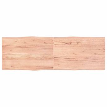 vidaXL Table Top Light Brown 180x60x(2-4)cm Treated Solid Wood Live Edge