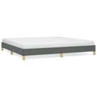 vidaXL Bed Frame without Mattress Dark Gray 76"x79.9" King Fabric