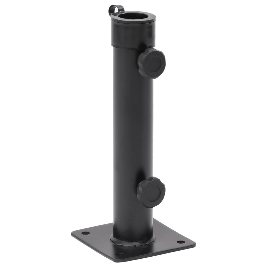vidaXL Parasol Base for Ã1.5"/1.9" Pole Matt Black Steel