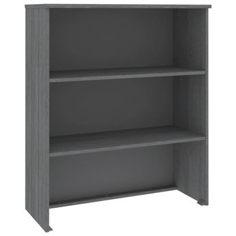 vidaXL Top for Highboard HAMAR Dark Grey 85x35x100cm Solid Wood Pine
