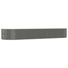 vidaXL Garden Raised Bed Grey 447x140x68 cm Galvanised Steel