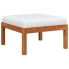 vidaXL Patio Footstool with Cushion Solid Acacia Wood