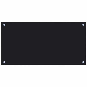 vidaXL Kitchen Backsplash Black 31.5"x15.7" Tempered Glass