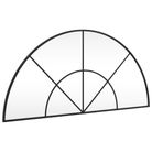 vidaXL Wall Mirror Black 39.4"x19.7" Arch Iron