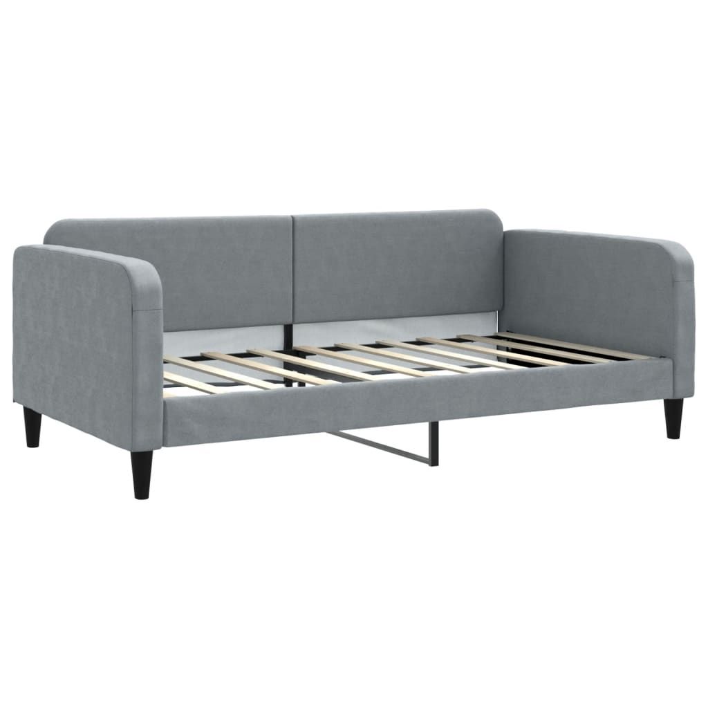 vidaXL Day Bed without Mattress Light Grey 100x190 cm Fabric