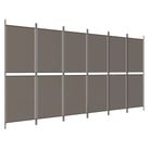 vidaXL 6-Panel Room Divider Anthracite 300x220 cm Fabric