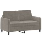 vidaXL 2-Seater Sofa Light Grey 120 cm Velvet
