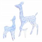 vidaXL Acrylic Reindeer Family Christmas Decoration 160 LED Blue