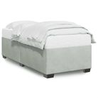 vidaXL Bed Frame without Mattress Light GrayÂ Twin XL Velvet