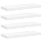 vidaXL Floating Wall Shelves 4 pcs White 23.6"x9.3"x1.5" MDF