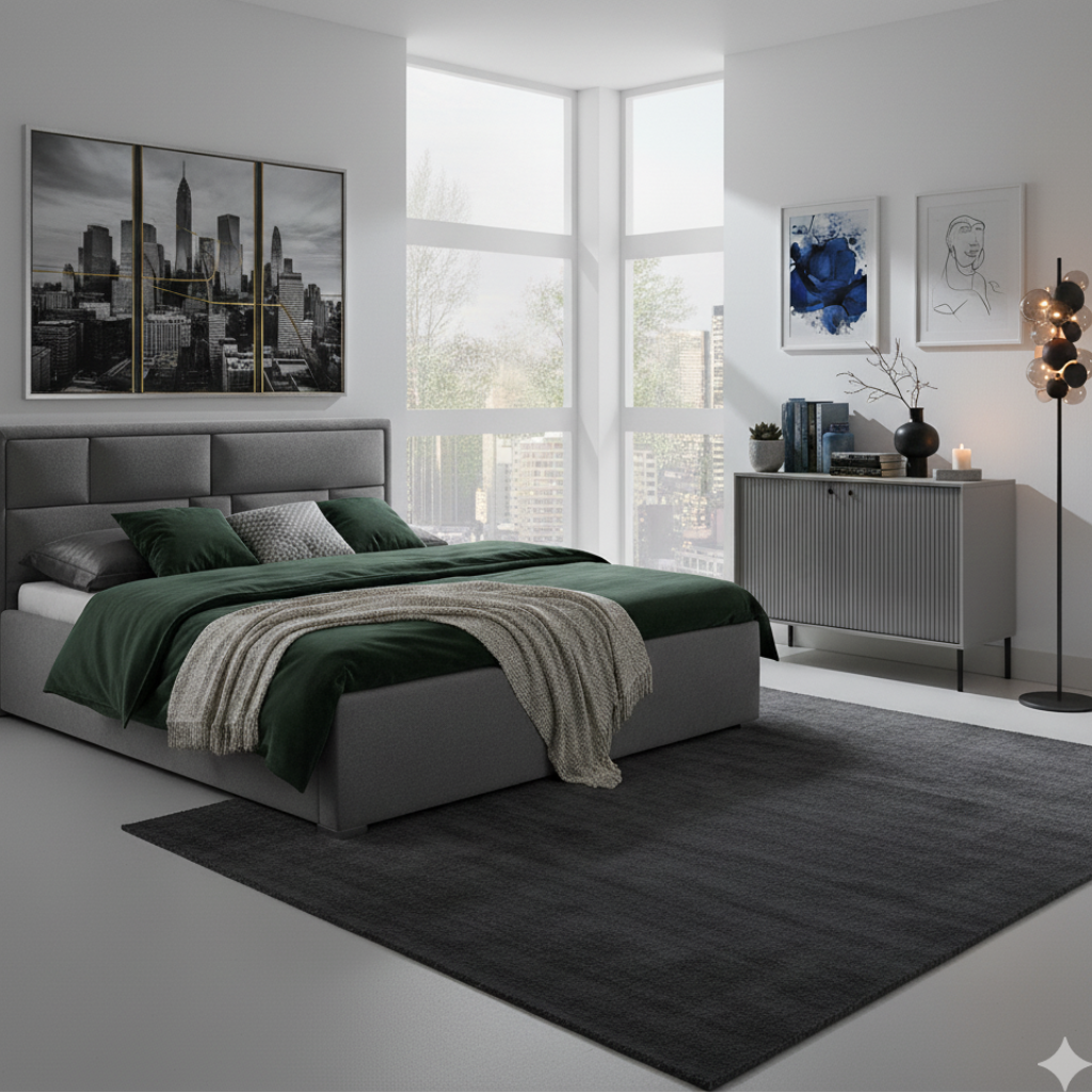 Modern gray bedroom