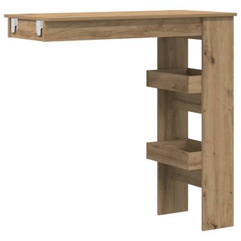 vidaXL Wall Bar Table Artisan Oak 40.2"x17.7"x40.7" Engineered Wood