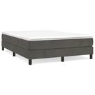 vidaXL Box Spring Bed Frame Dark Grey Queen Velvet (US Only)