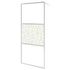 vidaXL Walk-in Shower Wall ESG Glass with Stone Design 90x195 cm