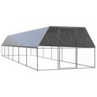 vidaXL Outdoor Chicken Cage 9.8âx39.4âx6.6â Galvanized Steel