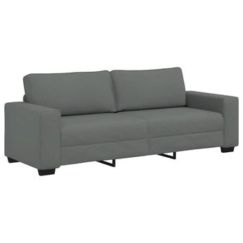 vidaXL 3-Seater SofaÂ Dark Gray 86.6"x30.3"x32.3" Fabric