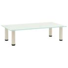 vidaXL TV Stand Frosted 23.6"x13.8"x6.7" Tempered Glass