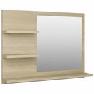 vidaXL Bathroom Mirror Sonoma Oak 23.6"x4.1"x17.7" Engineered Wood