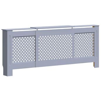 vidaXL MDF Radiator Cover Gray 80.7"
