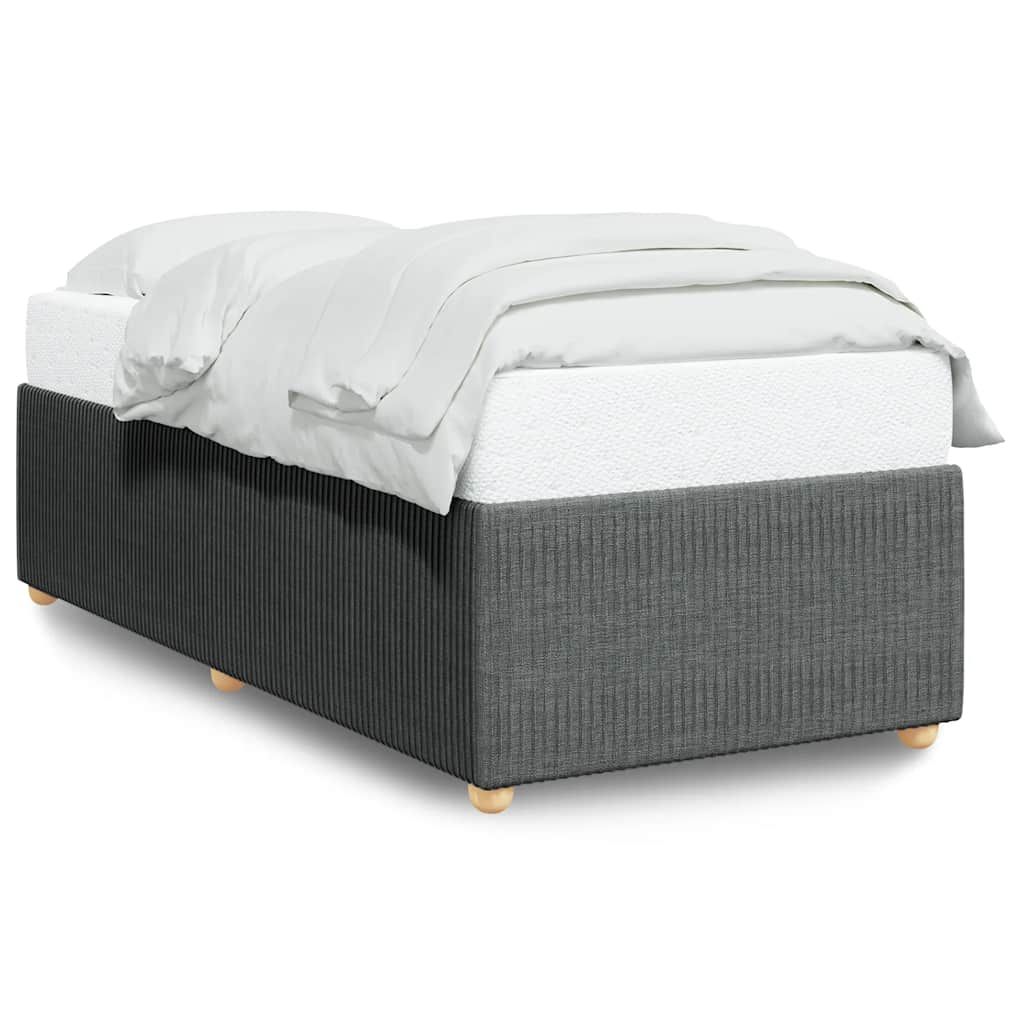 vidaXL Bed Frame without Mattress Dark Gray Twin XL Fabric
