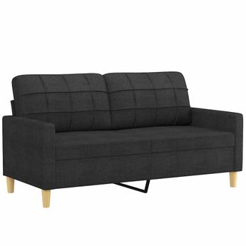vidaXL 2-Seater Sofa Black 55.1" Fabric
