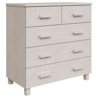 vidaXL Sideboard HAMAR White 31.1"x15.7"x31.5" Solid Wood Pine