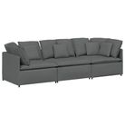vidaXL Modular Sofa with Cushions Fabric Dark Gray