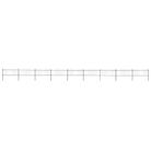 vidaXL Garden Fence with Spear Top Steel 1603.5x80 cm Black