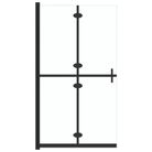 vidaXL Foldable Walk-in Shower Wall Transparent ESG Glass 43.3"x74.8"