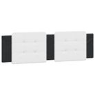 vidaXL Headboard Cushion "Zadar" White and Black 72" Faux Leather