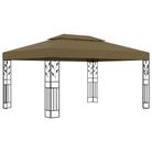 vidaXL Gazebo with Double Roof 9.8'x13.1' Taupe 0.6 oz/ftÂ²