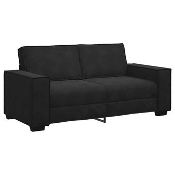vidaXL 2-Seater Sofa Black 180x78x84 cm Velvet