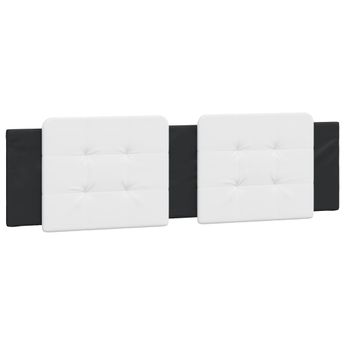 vidaXL Headboard Cushion "Zadar" White and Black 72" Faux Leather