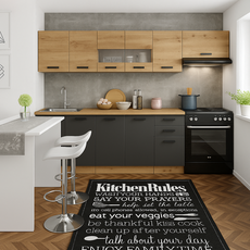 Modern kitchen in white and gray tones