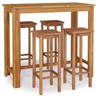 vidaXL 5 Piece Patio Bar Set Solid Wood Acacia
