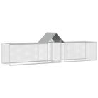 vidaXL Chicken Coop 16.4'x3.3'x4.9' Galvanized Steel