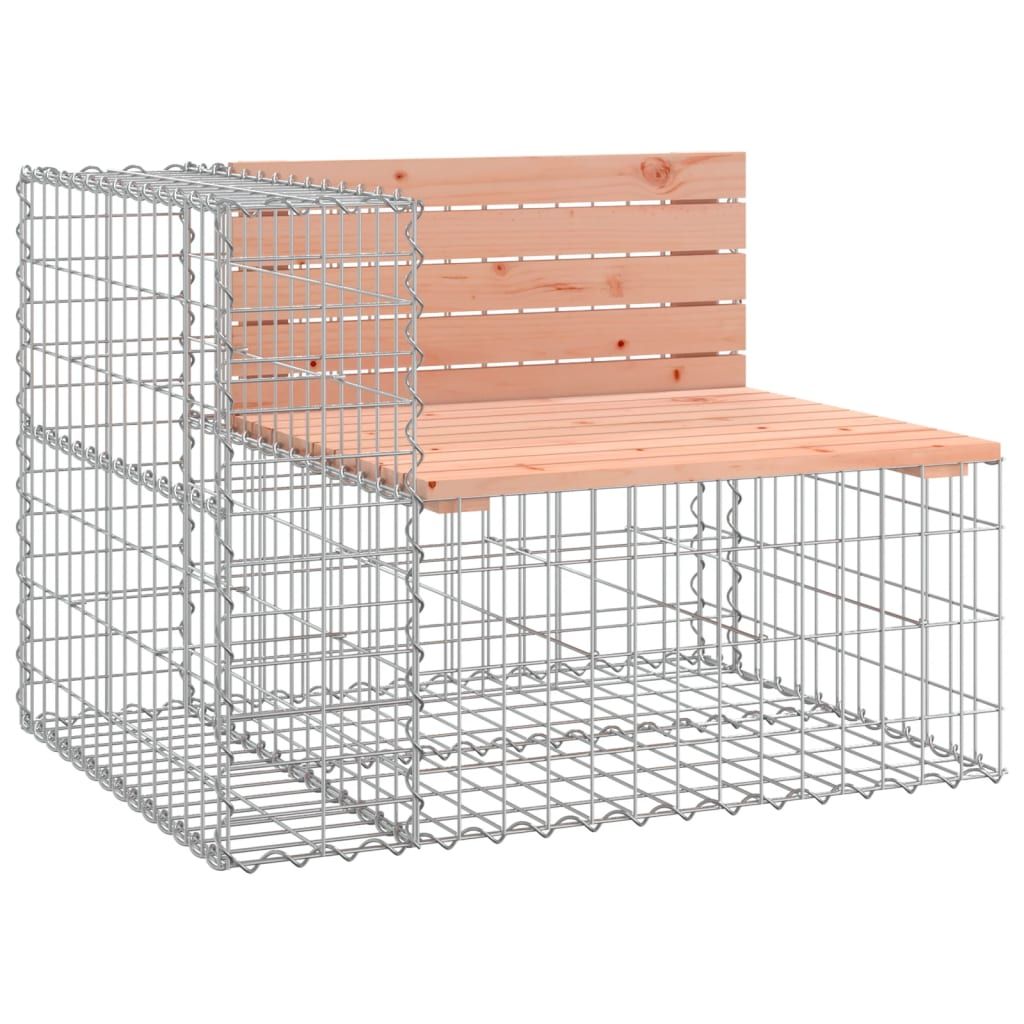 vidaXL Garden Bench Gabion Design 92x71x65.5 cm Solid Wood Douglas