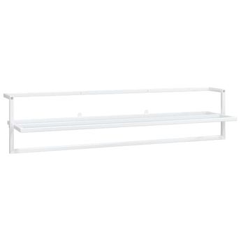vidaXL Towel Rack White 95x25x22 cm Iron