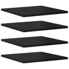 vidaXL Bookshelf Boards 8 pcs High Gloss Black 40x40x1.5 cm Engineered Wood