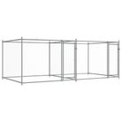 vidaXL Dog Cage with Doors Gray 13.1'x6.6'x4.9' Galvanized Steel
